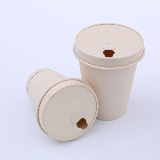 Biodegradable paper cup lid