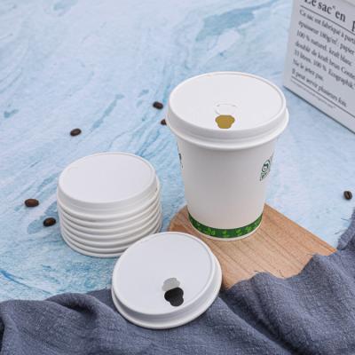 couvercles de tasse à café en papier blanc réutilisables