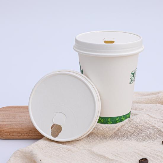 Ecofriendly disposable paper cup with lid