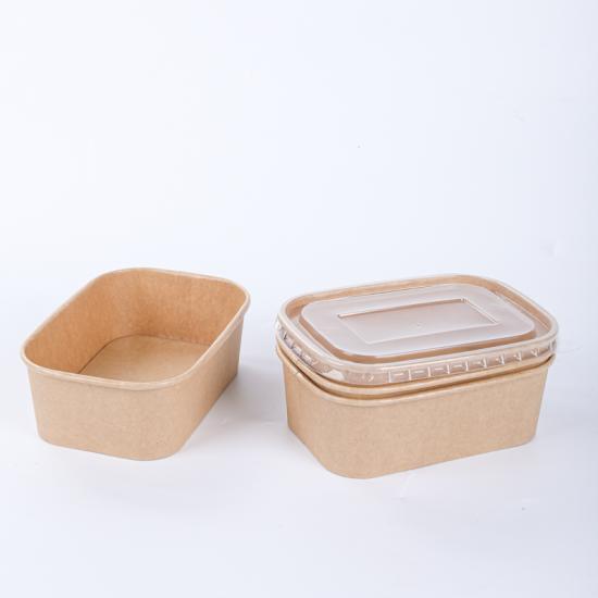 Disposable paper container with rounded corners