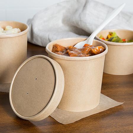 Hot sale disposable kraft paper soup bowl