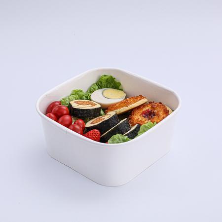 Eco-friendly biobegradable square paper food container