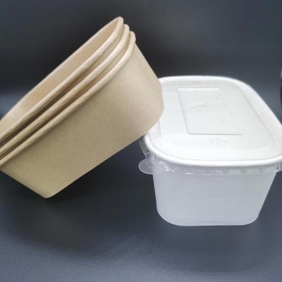 A microwave heated paper rectangular food container