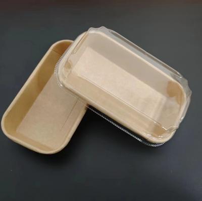 Conteneurs de plateau de nourriture de sushi de papier kraft recyclable de vente chaude
    