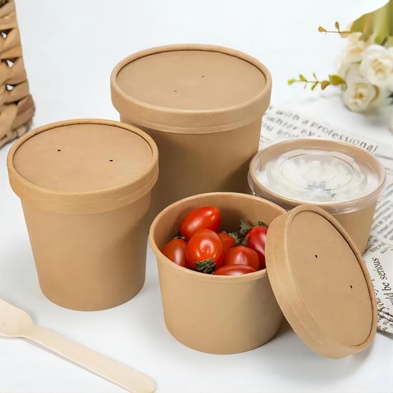 Disposable eco-friendly soup paper bowl