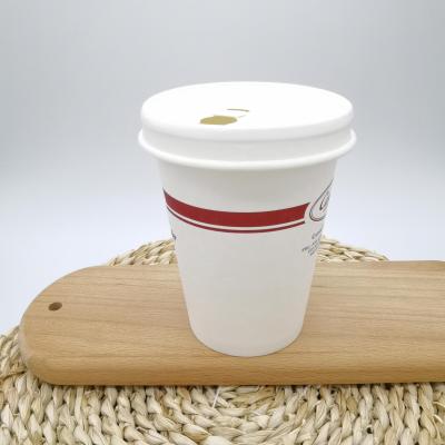 Tasse à café jetable écologique en papier PLA avec logo personnalisé
        